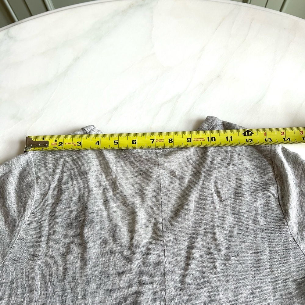 NWOT Banana Republic Linen V-Neck T-Shirt Gray Sz S - Picture 9 of 10